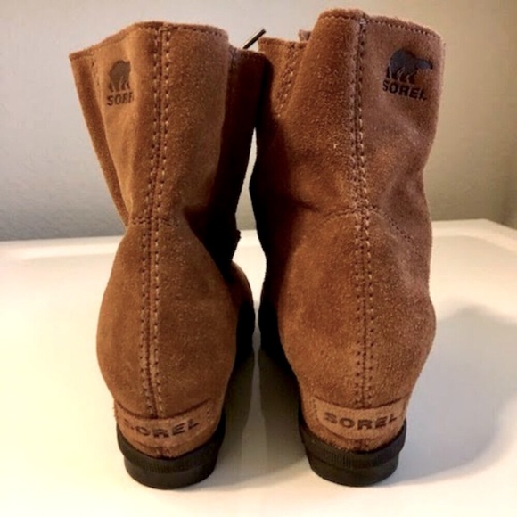 NWT SOREL Joan of Arctic II Wedge Ankle Boot Weatherproof Rust Suede 5 MSRP $220 - Picture 5 of 7